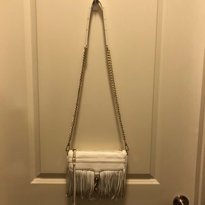 Rebecca Minkoff Mini MAC Crossbody White Fringe